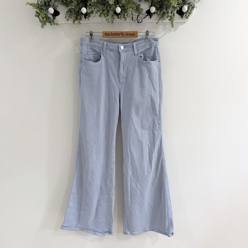AMO elizabeth Light Blue Wide Leg High Rise Jeans Size 30 uu5658